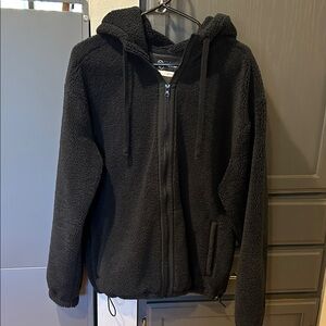 Original Use Black Sherpa Hoodie